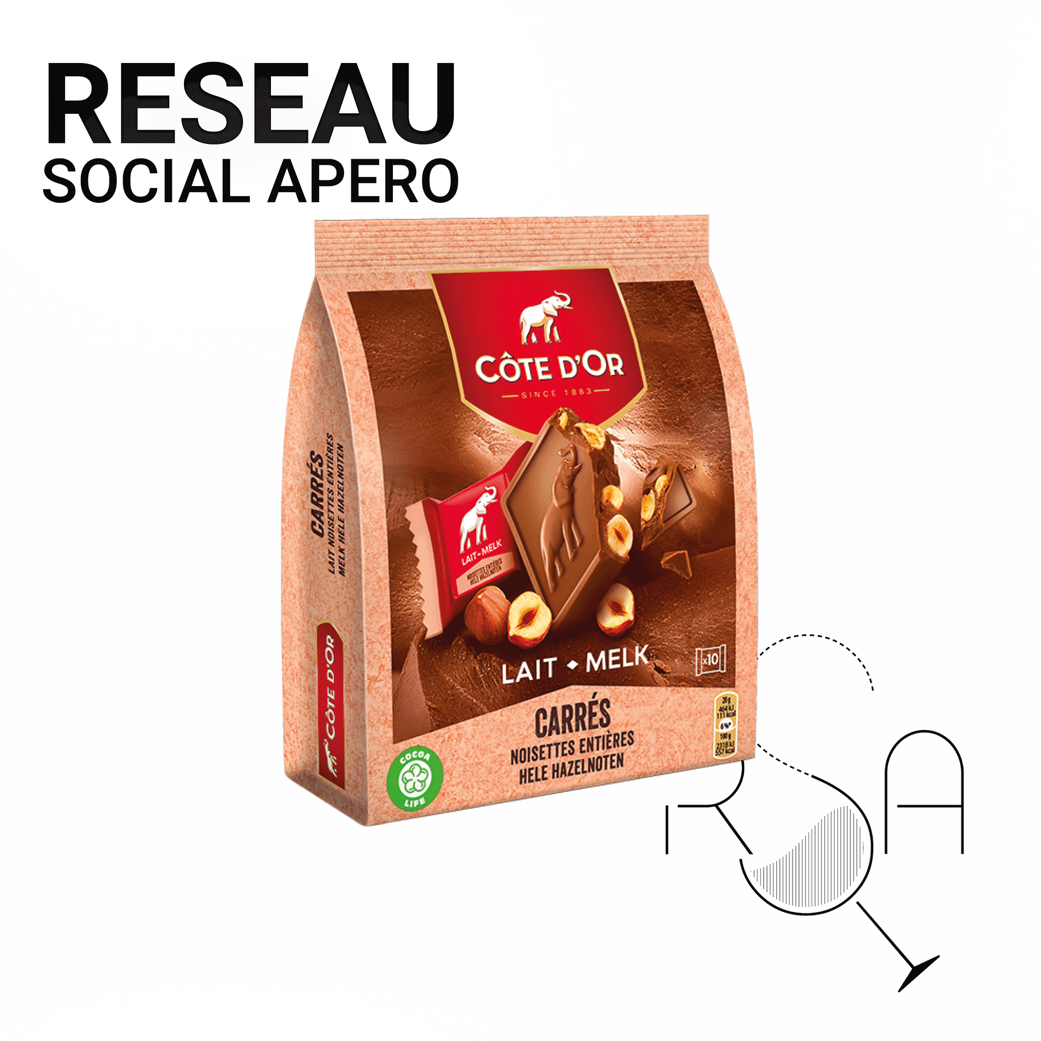 CHOCOLAT CÔTE D'OR - Réseau social apéro